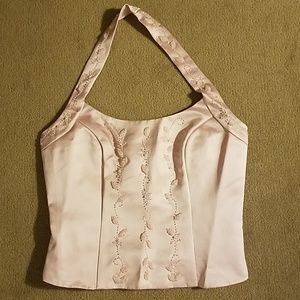 Pinky & Me Pink Rose Corset Top Size 6